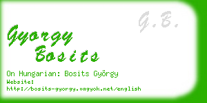gyorgy bosits business card